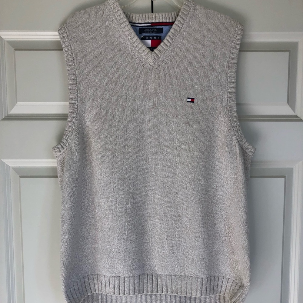 Men’s Vintage Tommy Hilfiger Sweater Vest, Size Large